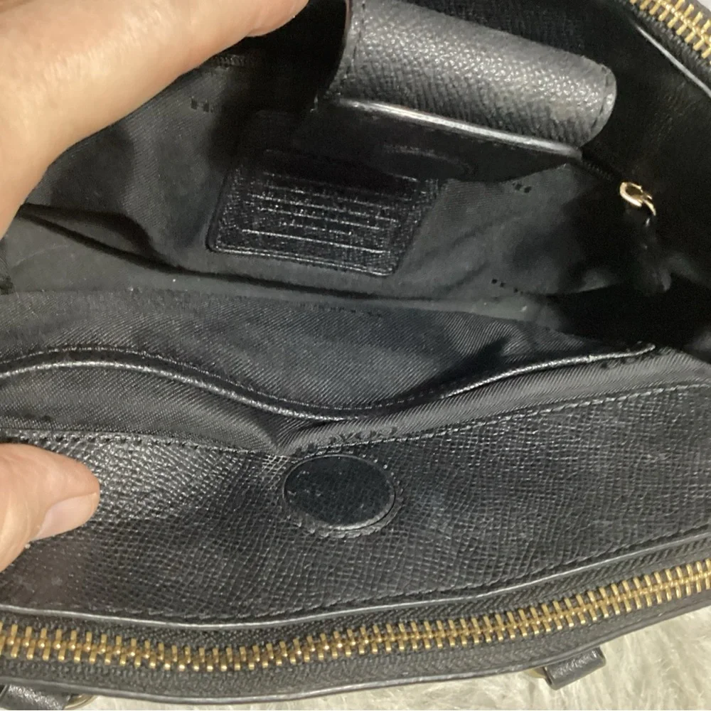 Coach Stanton Carryall Black Leather Satchel Bag 36681